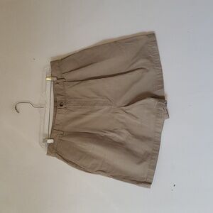 Lands End Shorts Tan 100% Cotton Size 18‎ Regular 34"waist